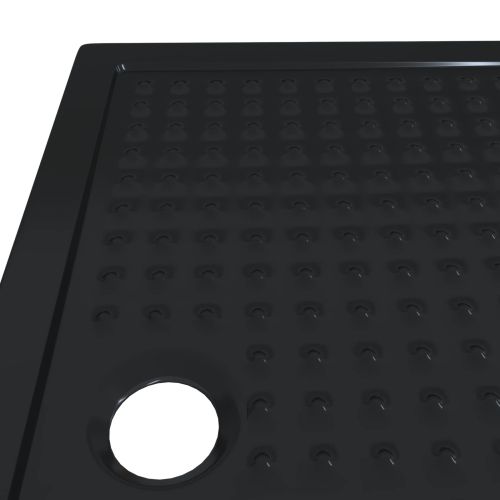 Основен трей за душ с точки Черен 120 x 80 x 4 см ABS