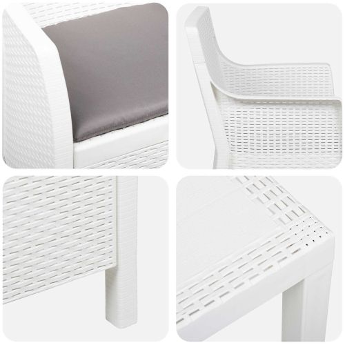 Комплект за отдих с възглавница 3 pcs Бяло ПП