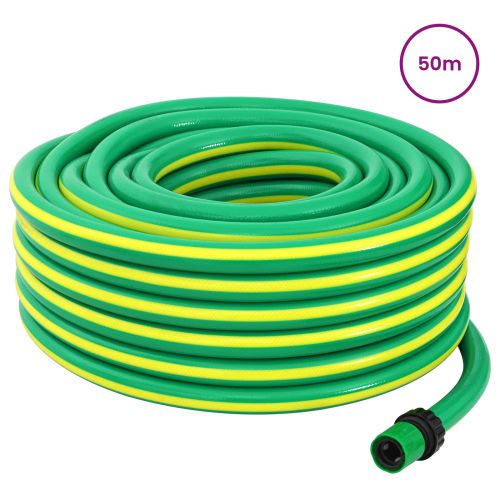 Градинска маркучка 5 слоя Зелен и жълт 3 / 4'' 50 м ПВЦ