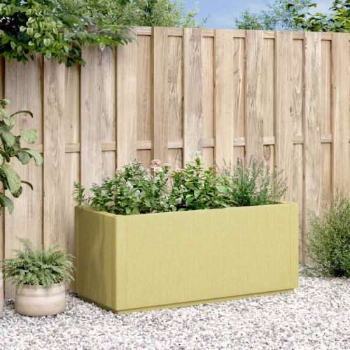 Кутия за цветя в градината Зелен 80 x 36 x 35 см ПП