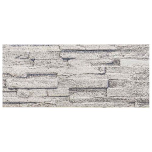 Стенни панели 10 pcs Светлосиво 100 x 25 cm EPS пяна