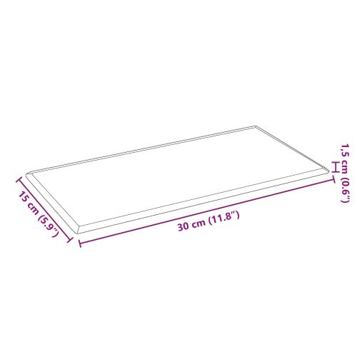 Стенно табло за легло 12 pcs Червено 30 x 15 cm Изкуствена
