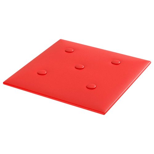 Стенно табло за легло 12 pcs Червено 30 x 30 cm Изкуствена
