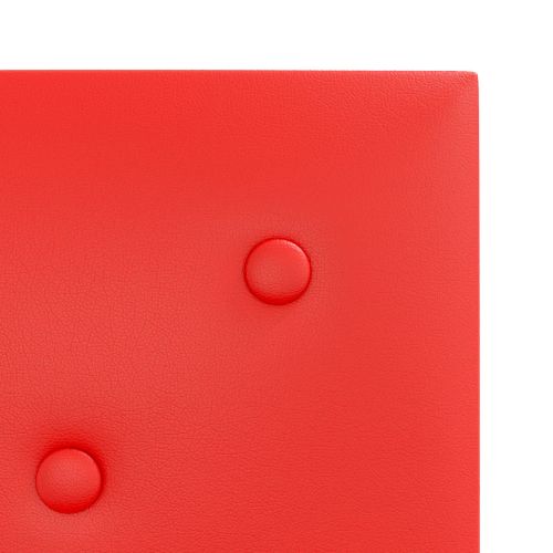 Стенно табло за легло 12 pcs Червено 30 x 30 cm Изкуствена