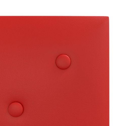 Стенно табло за легло 12 pcs Виненочервен 30 x 30 cm Изкуствена