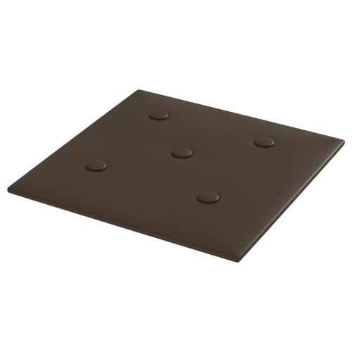 Стенно табло за легло 12 pcs Кафяво 30 x 30 cm Изкуствена