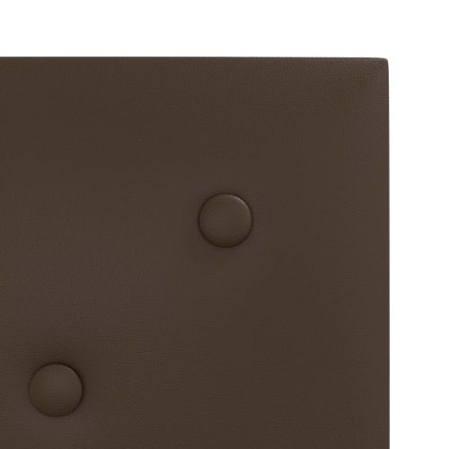Стенно табло за легло 12 pcs Кафяво 30 x 30 cm Изкуствена