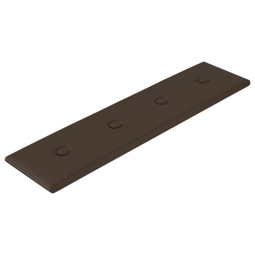 Стенно табло за легло 12 pcs Кафяво 60 x 15 cm Изкуствена