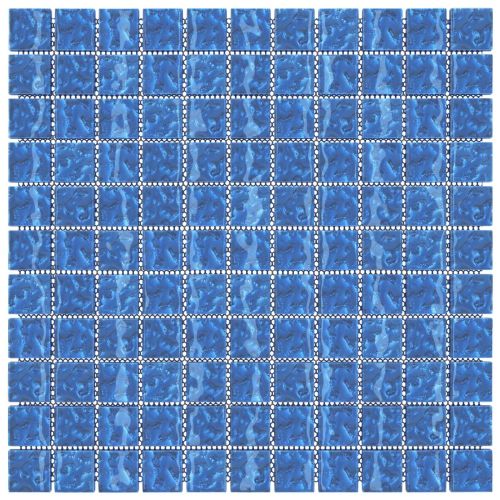 Мозайка плочка 11 pcs Синьо 50 x 50 cm Стъкло