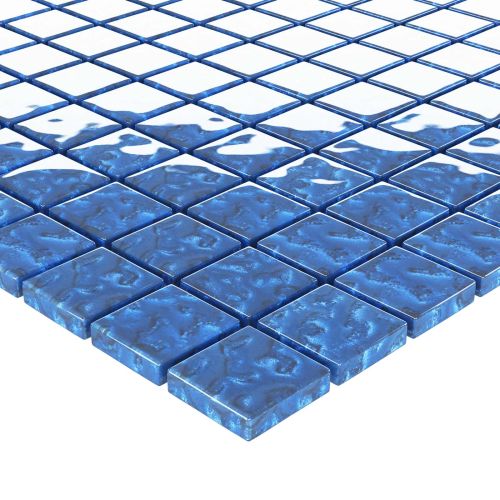 Мозайка плочка 11 pcs Синьо 50 x 50 cm Стъкло