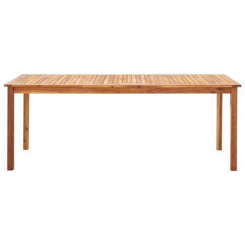 Трапезен комплект от 9 части, полиратан и акация масив, сив