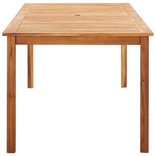 Трапезен комплект от 9 части, полиратан и акация масив, сив