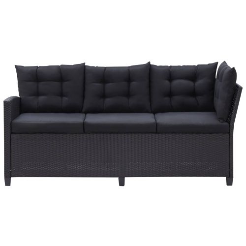 Комплекти за външни мебели Черно полиратан