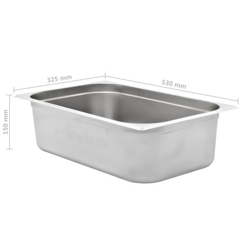 Гастронорм контейнери 2 бр GN 1/1 150 мм неръждаема стомана
