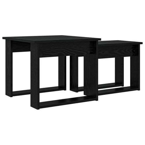 Комплект кафе маса 2 pcs Черния дъб Инженерно дърво