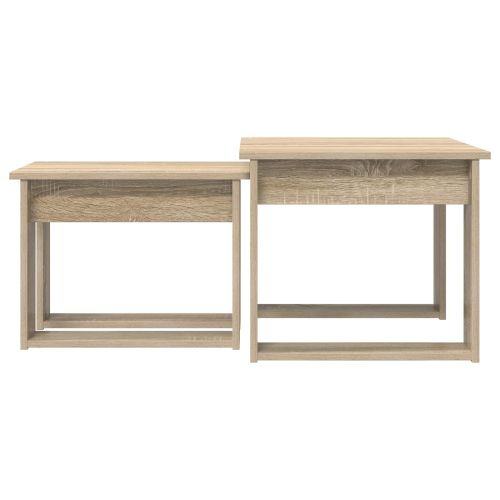 Комплект кафе маса 2 pcs Сонома дъб Инженерно дърво
