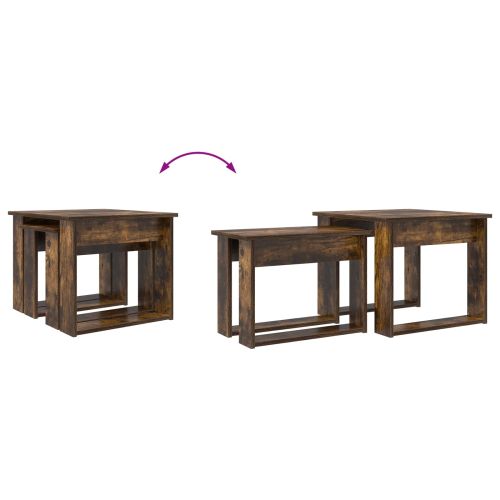 Комплект кафе маса 2 pcs Димян дъб Инженерно дърво