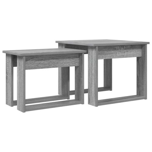 Комплект кафе маса 2 pcs Сив Сонома Инженерно дърво