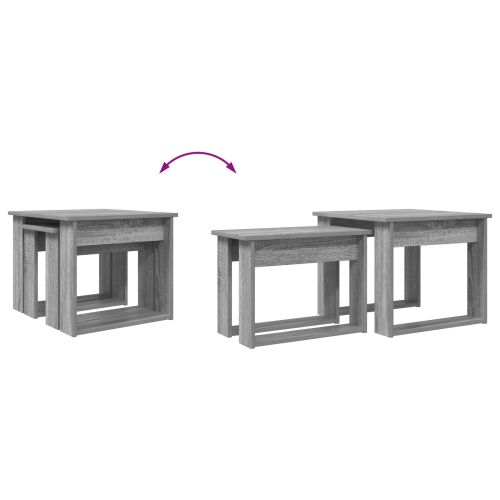 Комплект кафе маса 2 pcs Сив Сонома Инженерно дърво