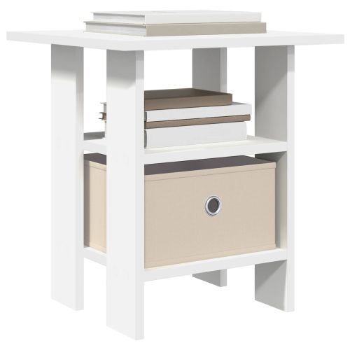 Нощно шкафче 2 pcs Бяло 41 x 40 x 45 см Инженерно дърво