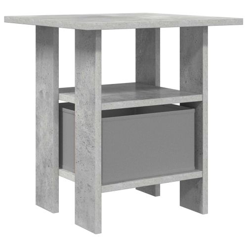 Нощно шкафче Циментено сиво 41 x 40 x 45 см Инженерно дърво