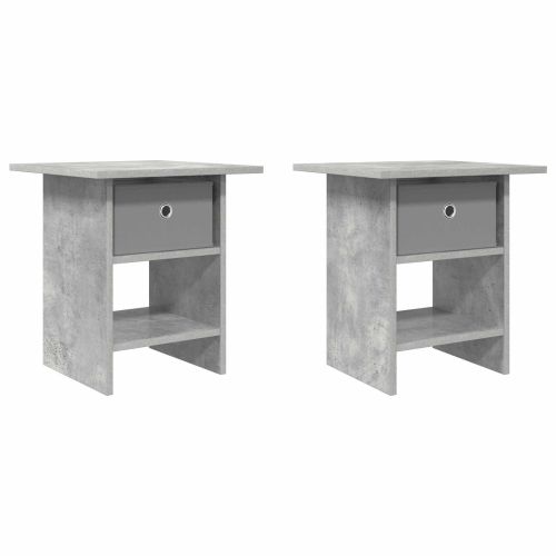 Нощно шкафче с чекмедже 2 pcs Циментено сиво 41 x 40 x 45 см