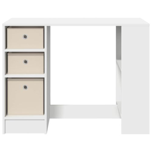 Бюро с чекмедже с рафт Бяло 100 x 40 x 75 cm Инженерно дърво