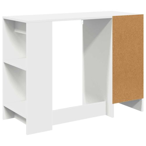 Бюро с чекмедже с рафт Бяло 100 x 40 x 75 cm Инженерно дърво