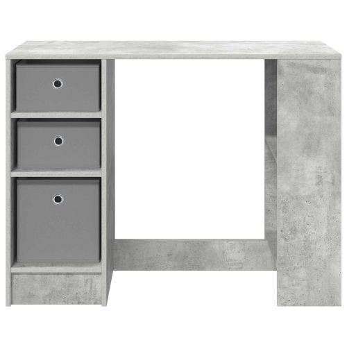 Бюро с чекмедже Циментено сиво 100 x 40 x 75 cm Инженерно дърво