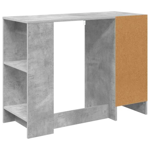 Бюро с чекмедже Циментено сиво 100 x 40 x 75 cm Инженерно дърво
