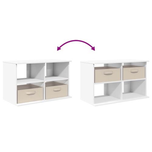 Стойка за телевизор с чекмедже Бяло 79 x 40 x 48 см