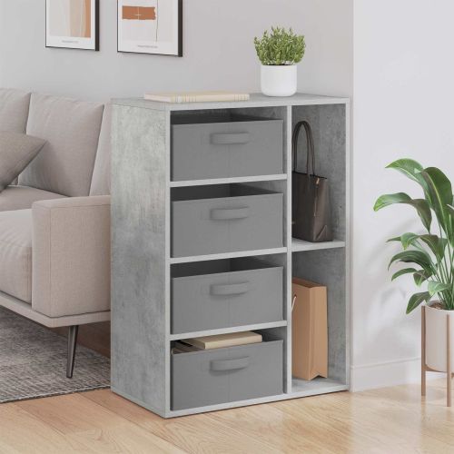 Служебен шкаф с чекмедже Циментено сиво 60 x 33,5 x 84 см