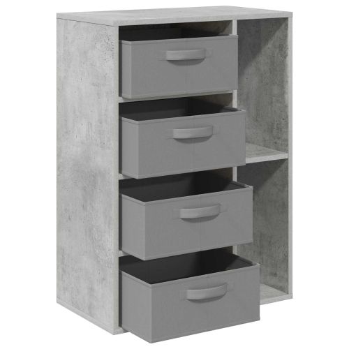 Служебен шкаф с чекмедже Циментено сиво 60 x 33,5 x 84 см