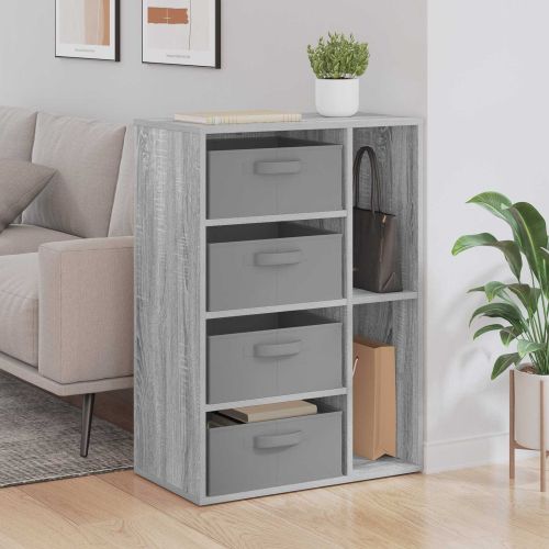 Служебен шкаф с чекмедже Сив Сонома 60 x 33,5 x 84 см