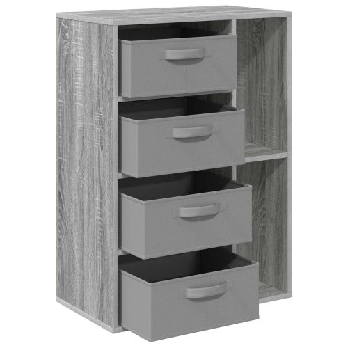 Служебен шкаф с чекмедже Сив Сонома 60 x 33,5 x 84 см