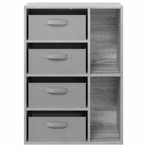 Служебен шкаф с чекмедже Сив Сонома 60 x 33,5 x 84 см