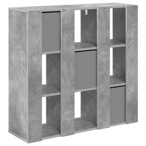 Служебен шкаф с чекмедже Циментено сиво 88,5 x 29 x 84,5 см
