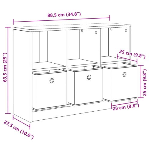 Служебен шкаф с чекмедже Бяло 88,5 x 27,5 x 63,5 см