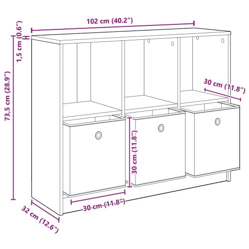 Служебен шкаф с чекмедже Дъб 102 x 32 x 73,5 см