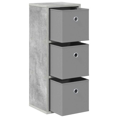 Служебен шкаф с чекмедже Циментено сиво 25,5 x 22 x 69,5 см