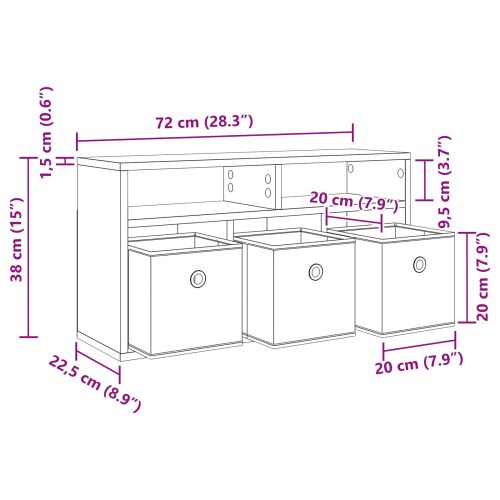Долно шкафче с чекмедже Сонома дъб 72 х 22,5 х 38 см