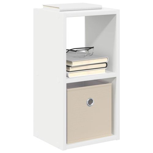 Нощно шкафче 2 pcs Бяло 25,5 x 22 x 49,5 см Инженерно дърво