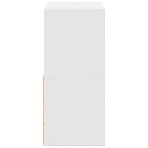 Нощно шкафче 2 pcs Бяло 25,5 x 22 x 49,5 см Инженерно дърво
