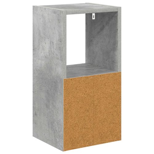 Нощно шкафче Циментено сиво 25,5 x 22 x 49,5 см Инженерно дърво