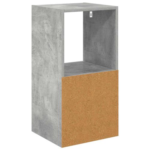 Нощно шкафче Циментено сиво 35 x 32 x 68,5 см Инженерно дърво