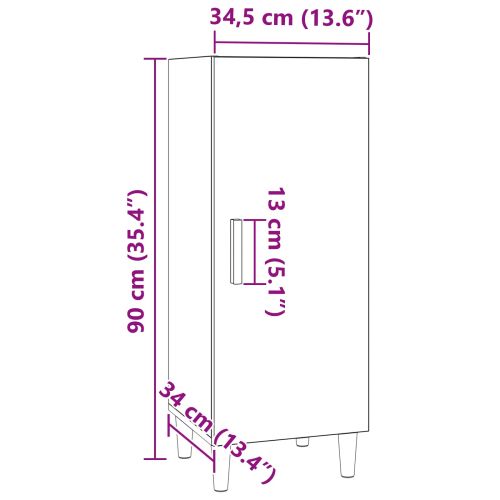 Служебен шкаф Старо дърво 34,5 x 34 x 90 см Инженерно дърво
