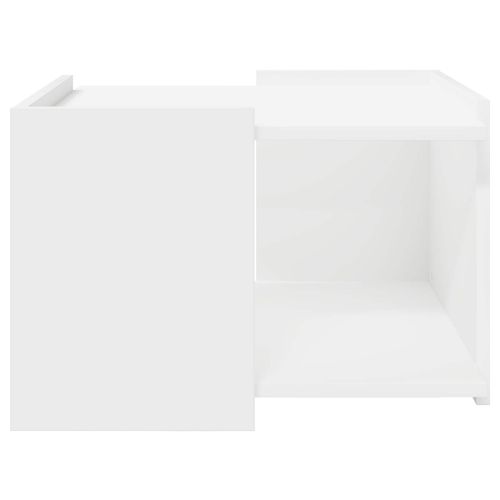 Масичка за кафе Бяло 50,5 x 50 x 33 см Инженерна дървесина