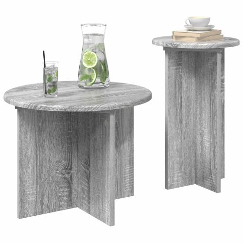 Комплект помощни маси 2 pcs Сива сонома Инженерна дървесина