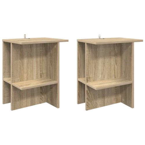 Масичка за кафе 2 pcs Дъб сонома 40 x 30 x 49 см