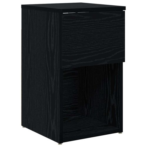 Шкаф за легло 2 pcs Черен дъб 29 х 31,5 х 49 см